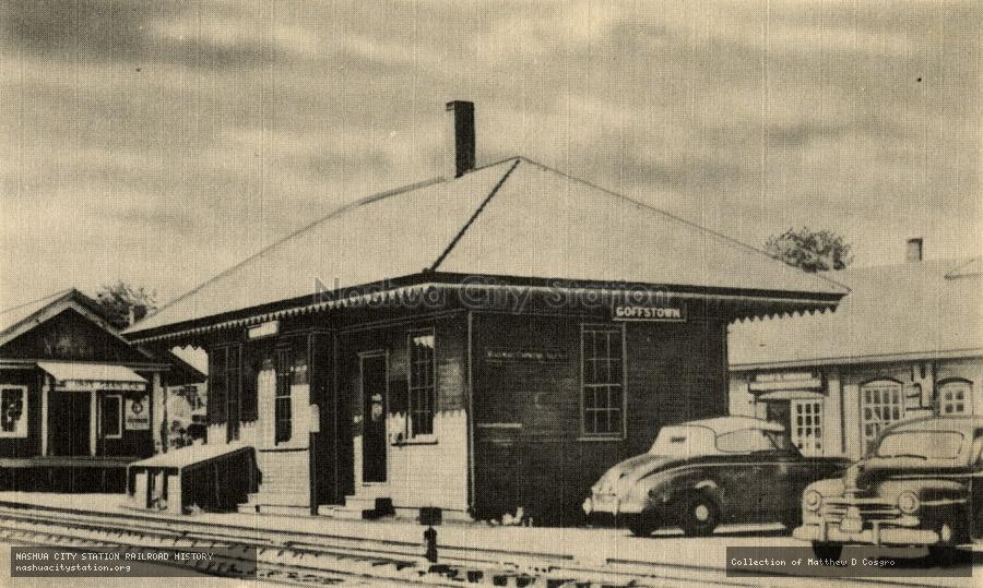 Postcard: Boston & Maine Railroad Station, Goffstown, N.H.